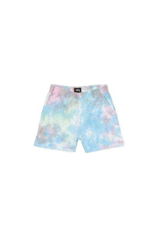 Stussy Womens Breeze Tie Dye Short Leisure Sets Blue - BCRGT1475